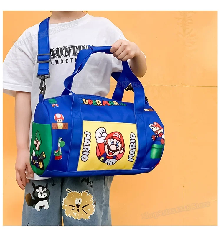 Super Mario Bros Travel Organizer Storage Bags Large Capacity Carry on Luggage Trunk Crossbody Tote Handbag Kids Shoulder Bags