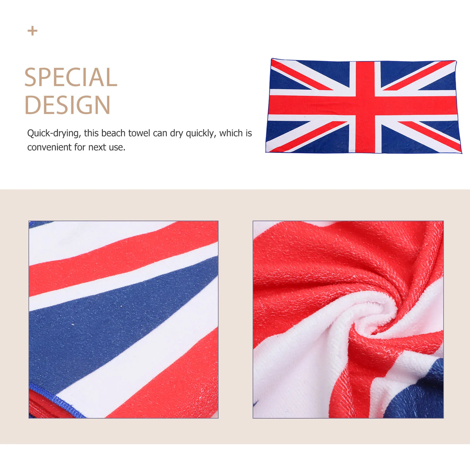 

Comfortable British Flag Beach Towel Quick Drying Large Pool Towel Travel Towel Boys
