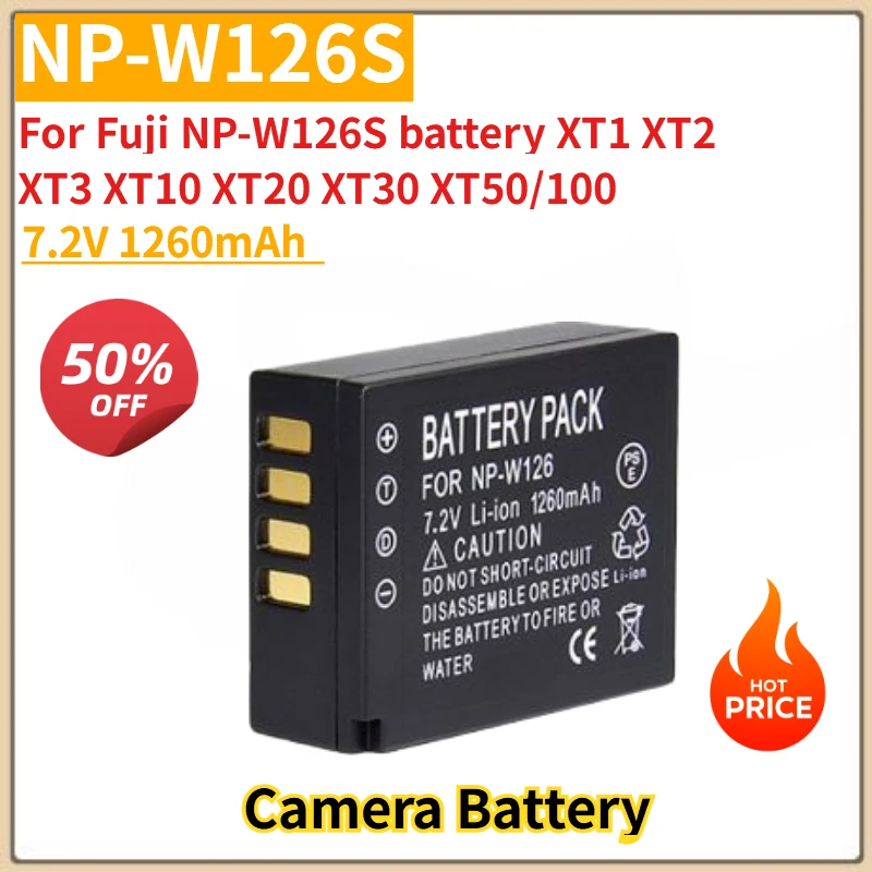 

Camera Battery 7.2V 1260mAh NP-W126S for Fuji XA2 XA3 XA5 XA7 XT2 XT3 XT20 XT30 XT100 X100F XH1 XS10 Brand-New High Quality