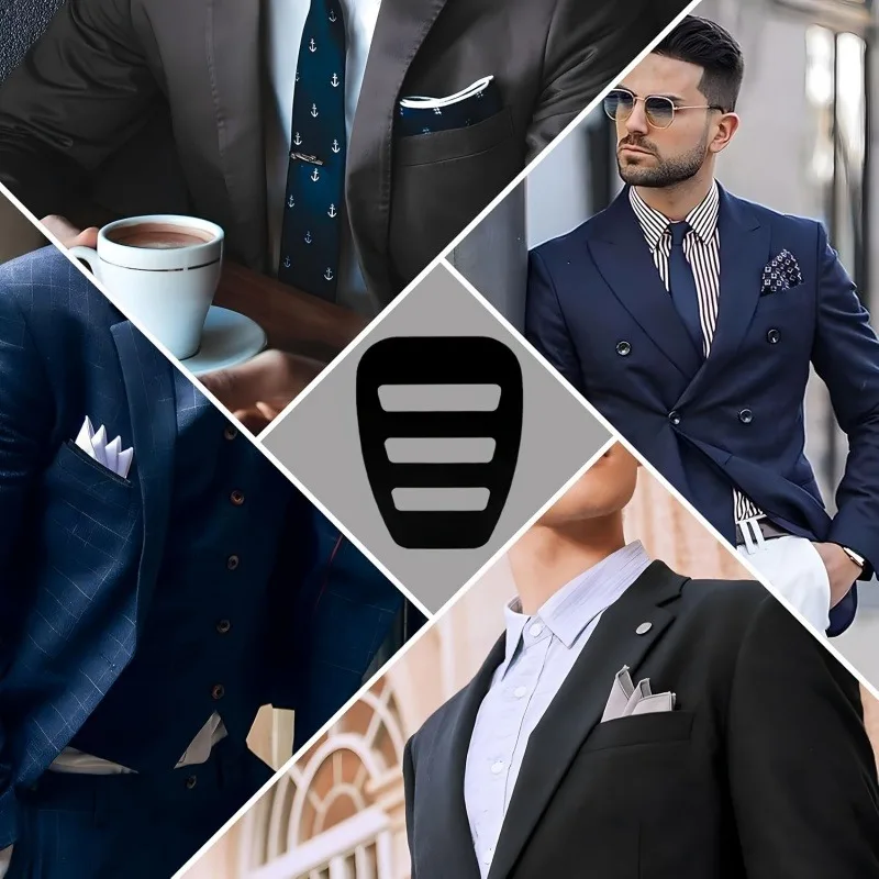 Lenço Keeper Organizador para homens, Pocket Squares Holder, Lenços, Terno de cavalheiros vestindo acessório, moda