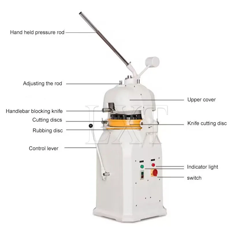 High Efficiency Semi Automatic Ball Rolling Machine Electric 220V for Food Shops Pizza Cake Dough