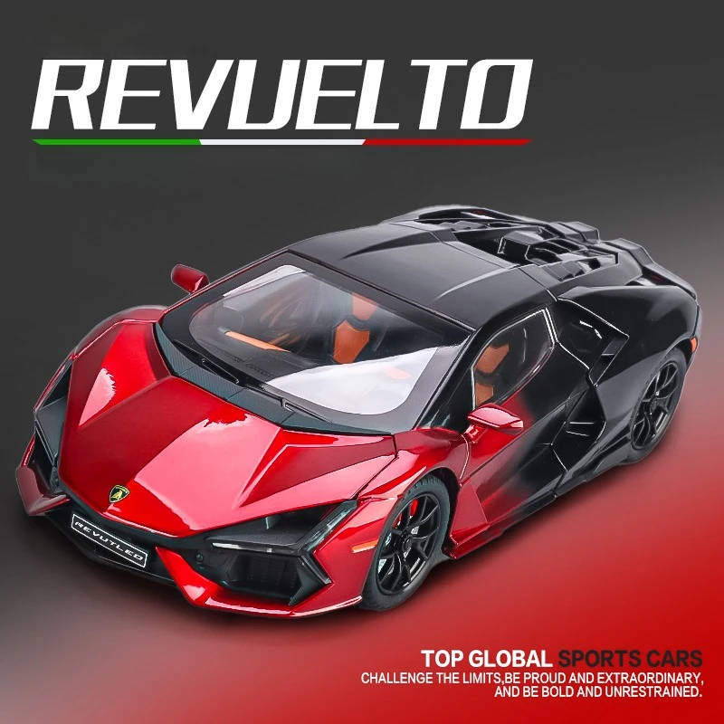 

1:24 Lamborghini Revuelto Supercar Alloy Model Car Toy Diecasts Casting Sound and Light Car Toys For Children Vehicle Gift