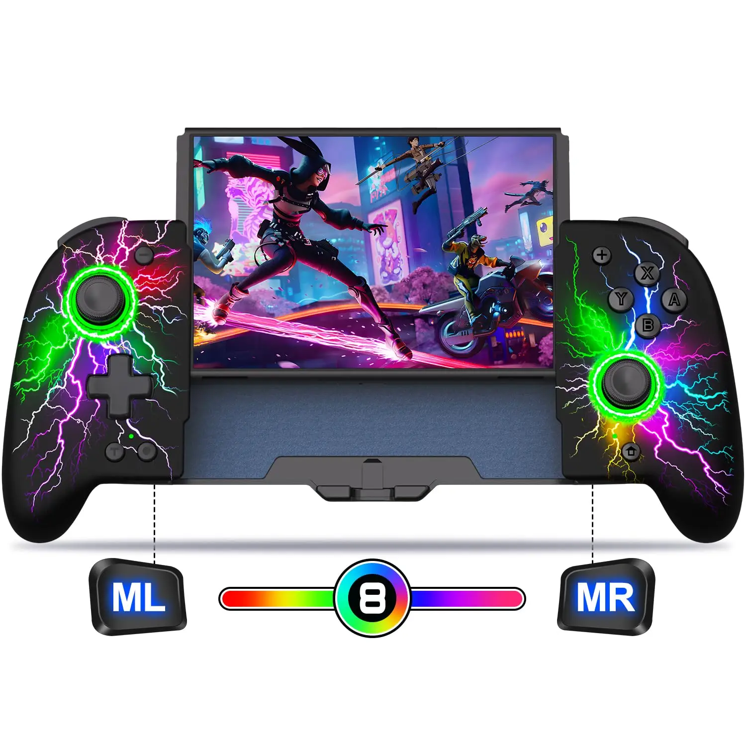 

DinoFire Switch Controller,for Switch Joy Con,One-Piece Joypad Controller for Nintendo Switch OLED Handheld Mode