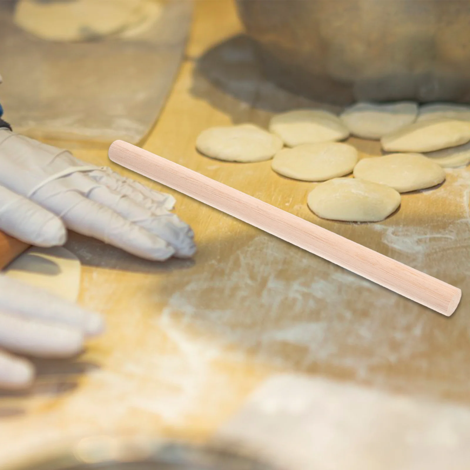 

2pcs Wooden Rolling Pin Natural Wood Dough Roller For Baking Pasta Dumplings Fondant Clay Non-Stick Smooth Surface