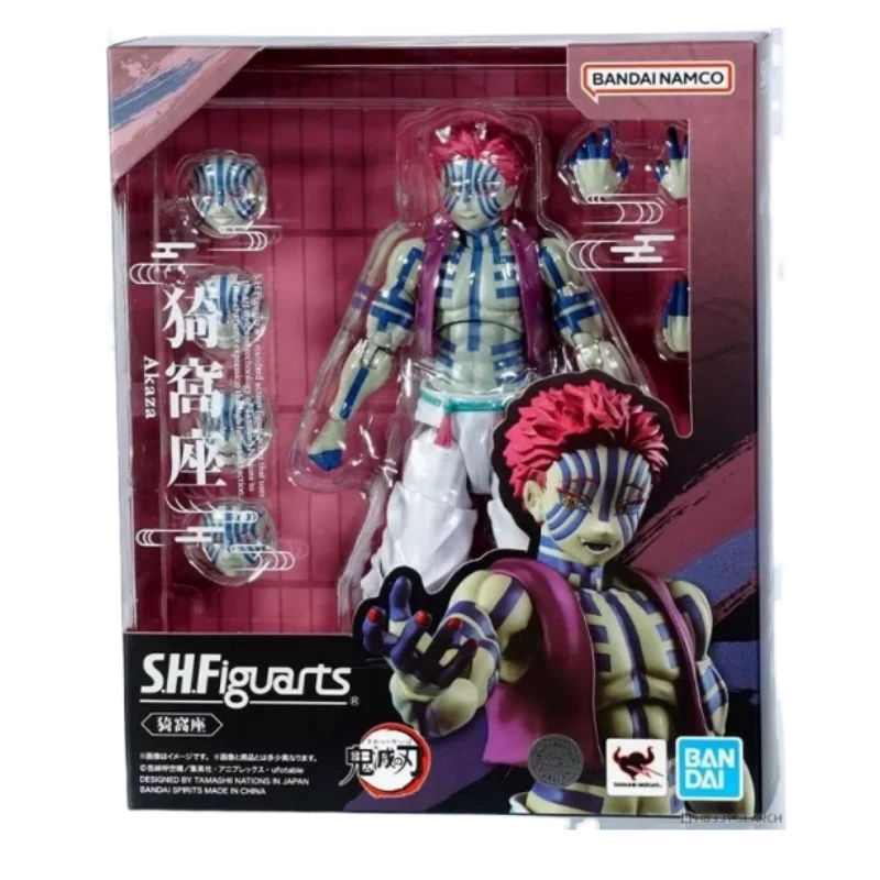 

Original Bandai Anime Model Demon Slayer SHF akaza joints Movable Action Figures Collectible Toys gift For kids Spot goods