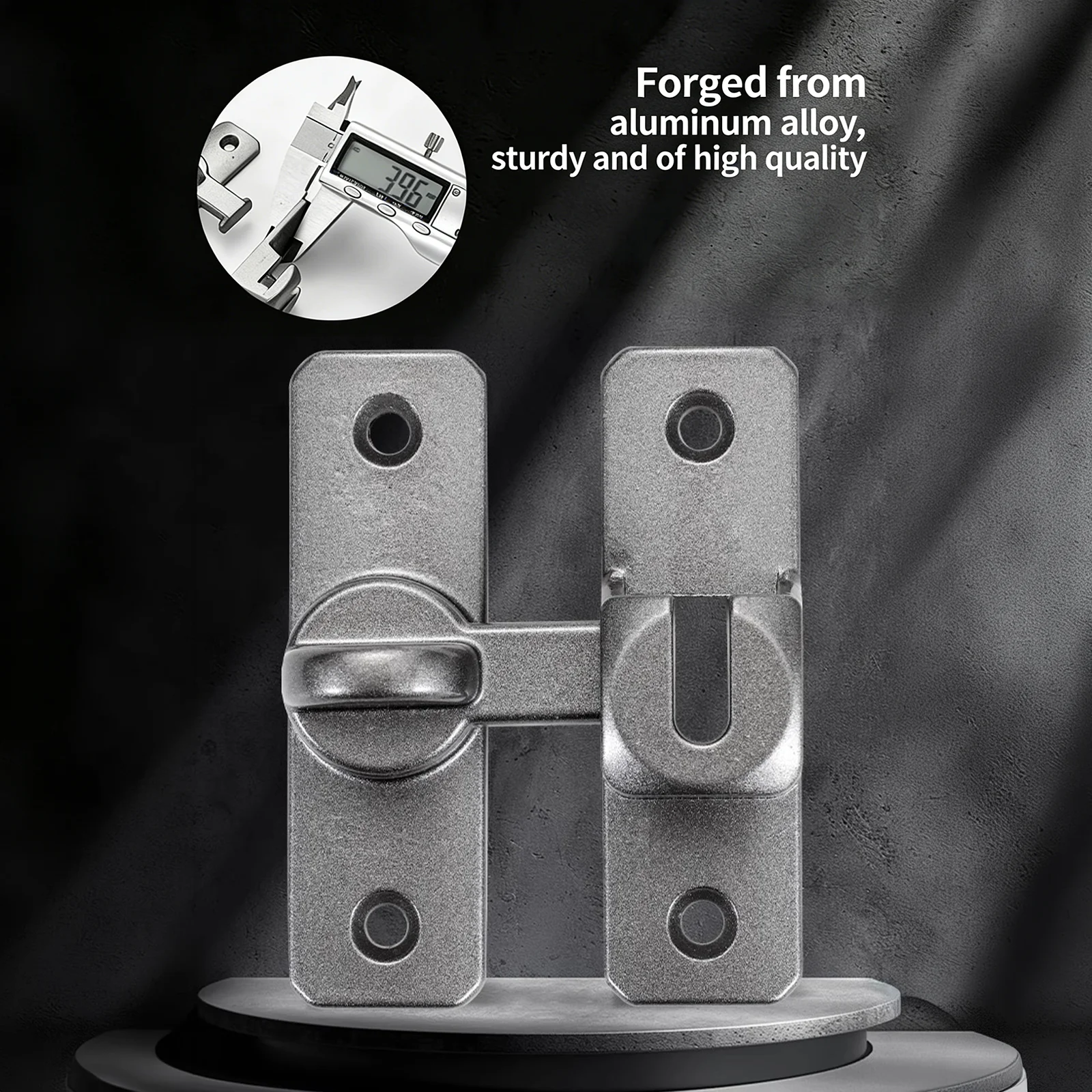 New Punch-free Hasp Latch Door Lock Black Cabinet Locks Kids Safety Lock Sliding Door Anti-pried Hook Lock Hardware