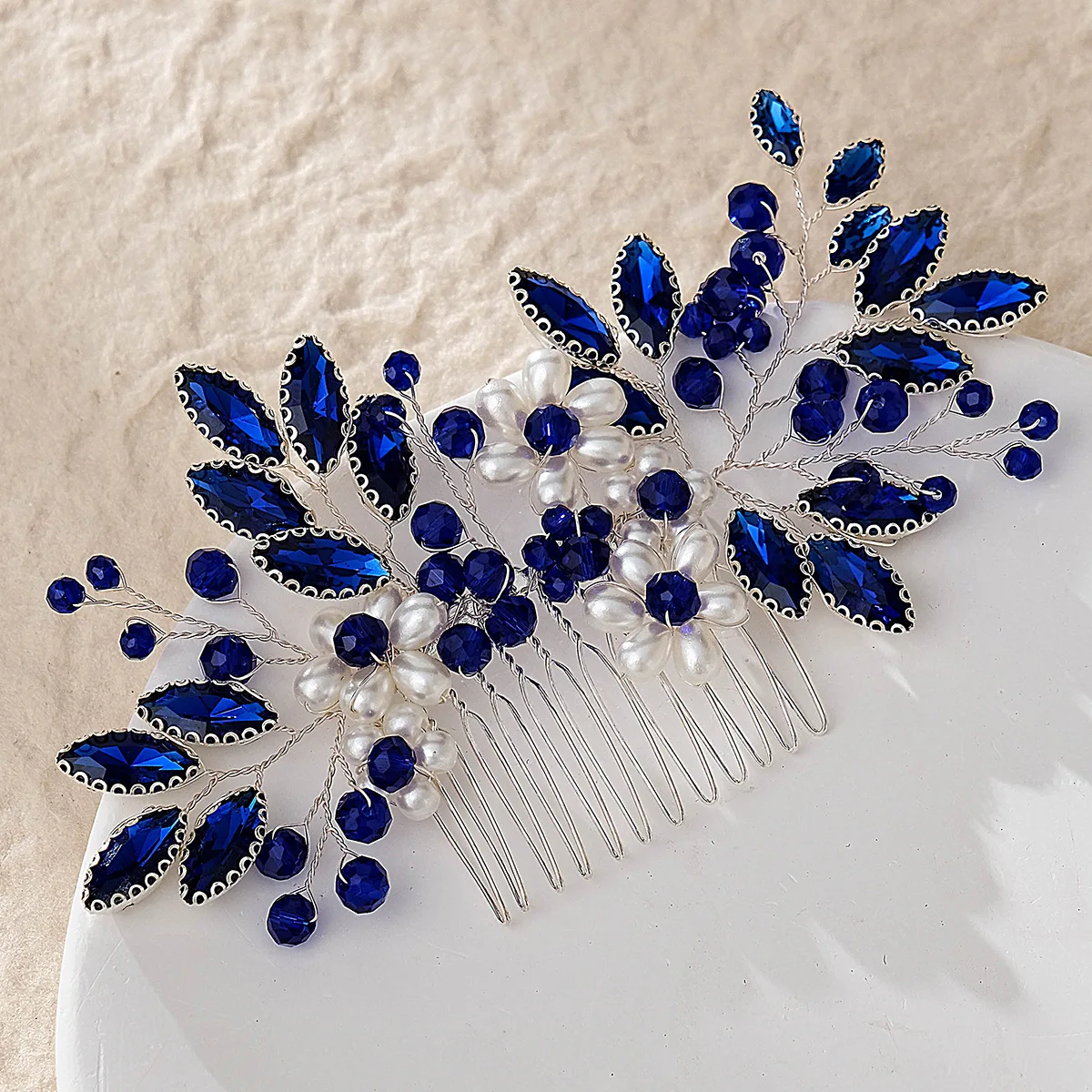 Colorful Hair Comb Fashion Crystal Fancy Headdresses Hair Clips Women Bride Hair Accessories Headpieces Floral Headwear Jewelry