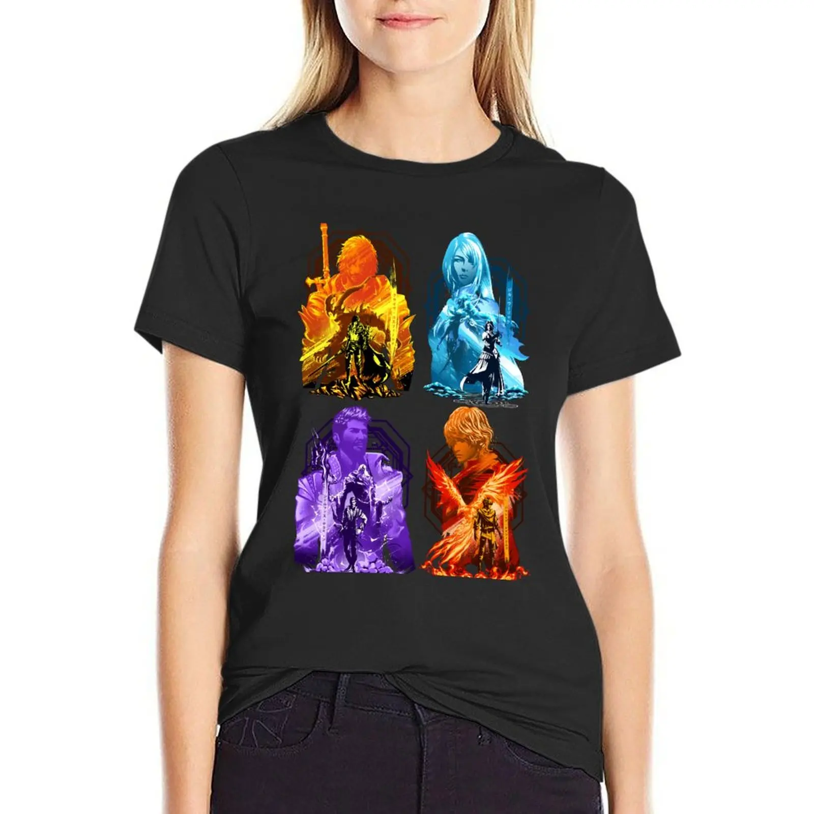 

FFXVI Set1 T-Shirt oversized blacks cute tops customizeds t-shirt dress for Women plus size