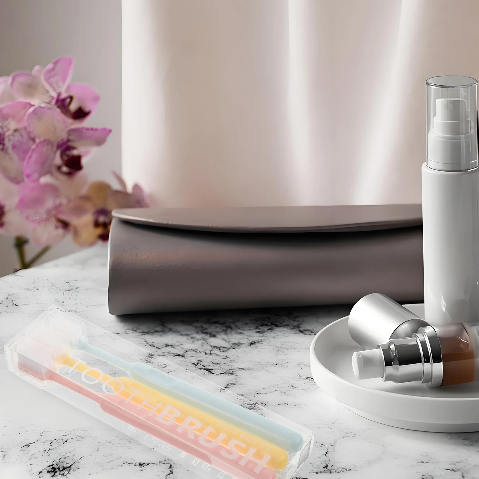 

3pcs Soft Bristle Toothbrush Set Minimalist Design For Sensitive Gums Travel Size Oral Care Tools Portable