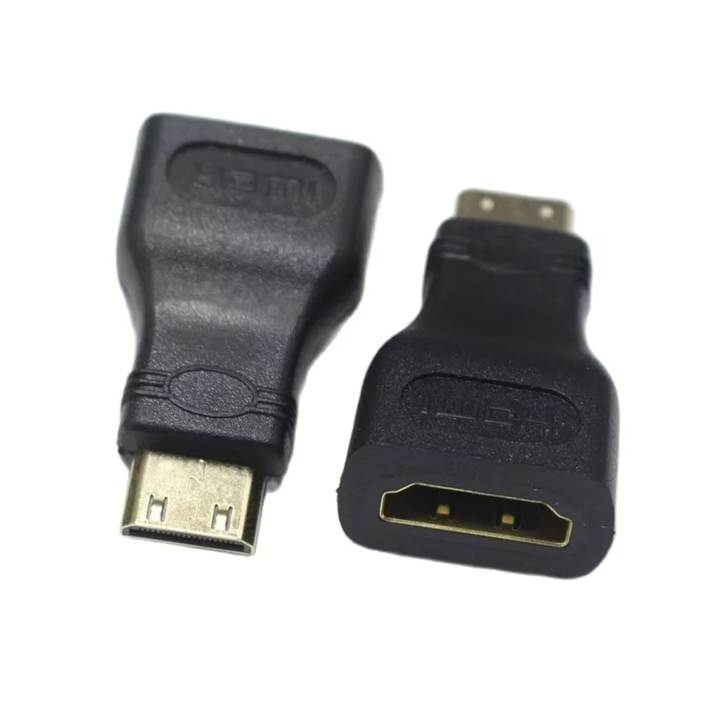 1pcs HDMI Standard Female jack to mini HDMI Male Plug Converter Audio Connector Adapter for Phone HD TV Camera