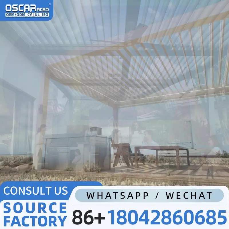 Motorized Waterproof Retractable Aluminium PVC Pergola Awning for Garden Patio Backyard pergola