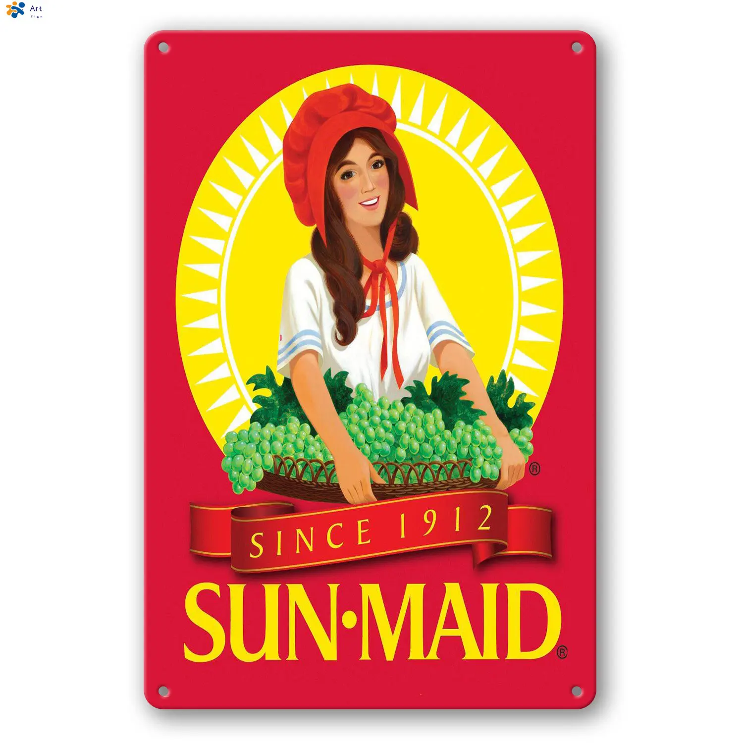 

Металлическая вывеска SUN MAID, художественный настенный постер, Настенный декор