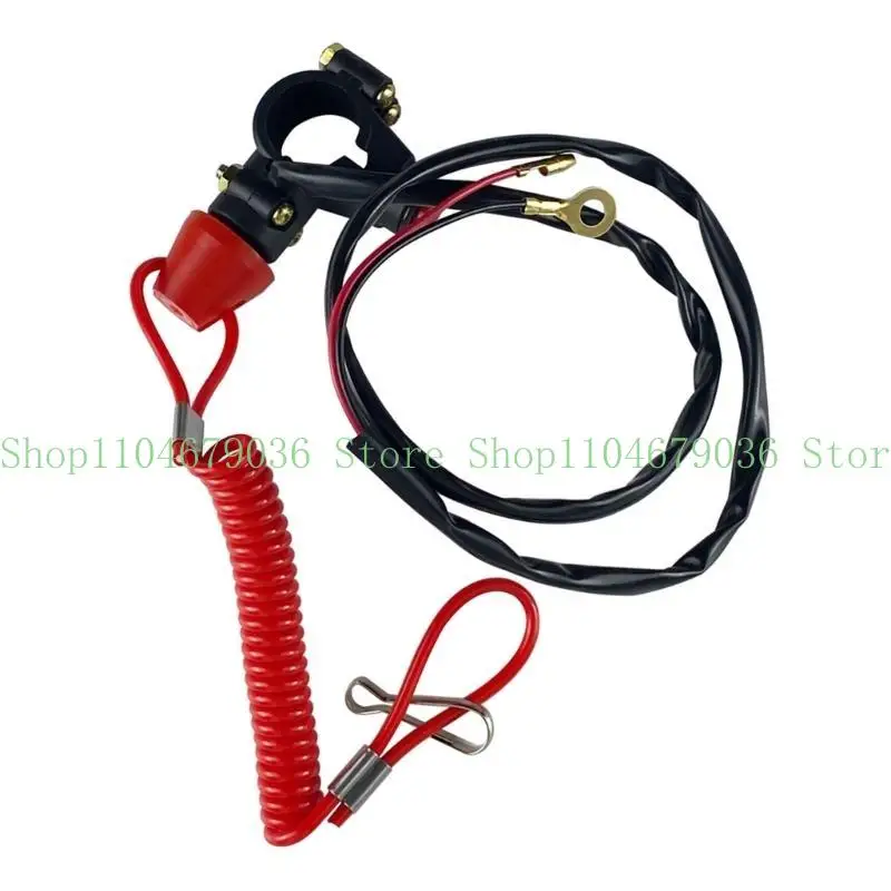 652F Emergency Stop Switch Cut Off Boat withSafety Tether Lanyard For Motorcycle