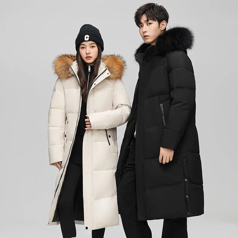 Couple Outdoor Mountaineering Camping Windproof Warm Leisure Long Feather Jacket High Quality Comfortable Versatile Down Jacket