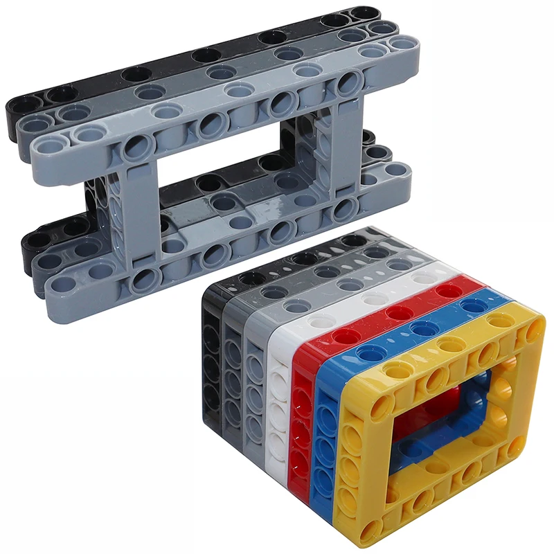 MOCการวิเคราะห์ชิ้นส่วนLiftarmดัดแปลงกรอบหนา 5X11 5X7 Beam 64178 64179 H-Shapeหนา 3X5 14720 DIY Building Blocksอิฐ