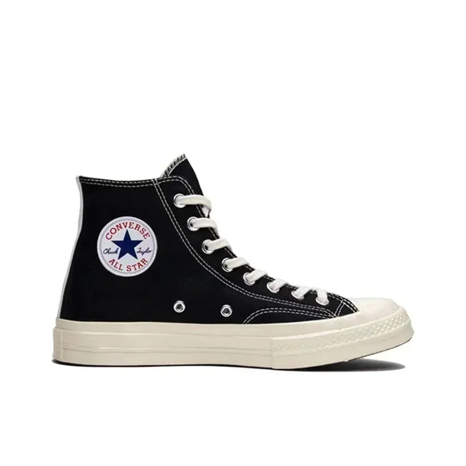 Converse 1970s Chuck Taylor All Star Hi X CDG Skateboarding Shoes Men and Women High-top Outdoor Anti-slip Sneaker Black