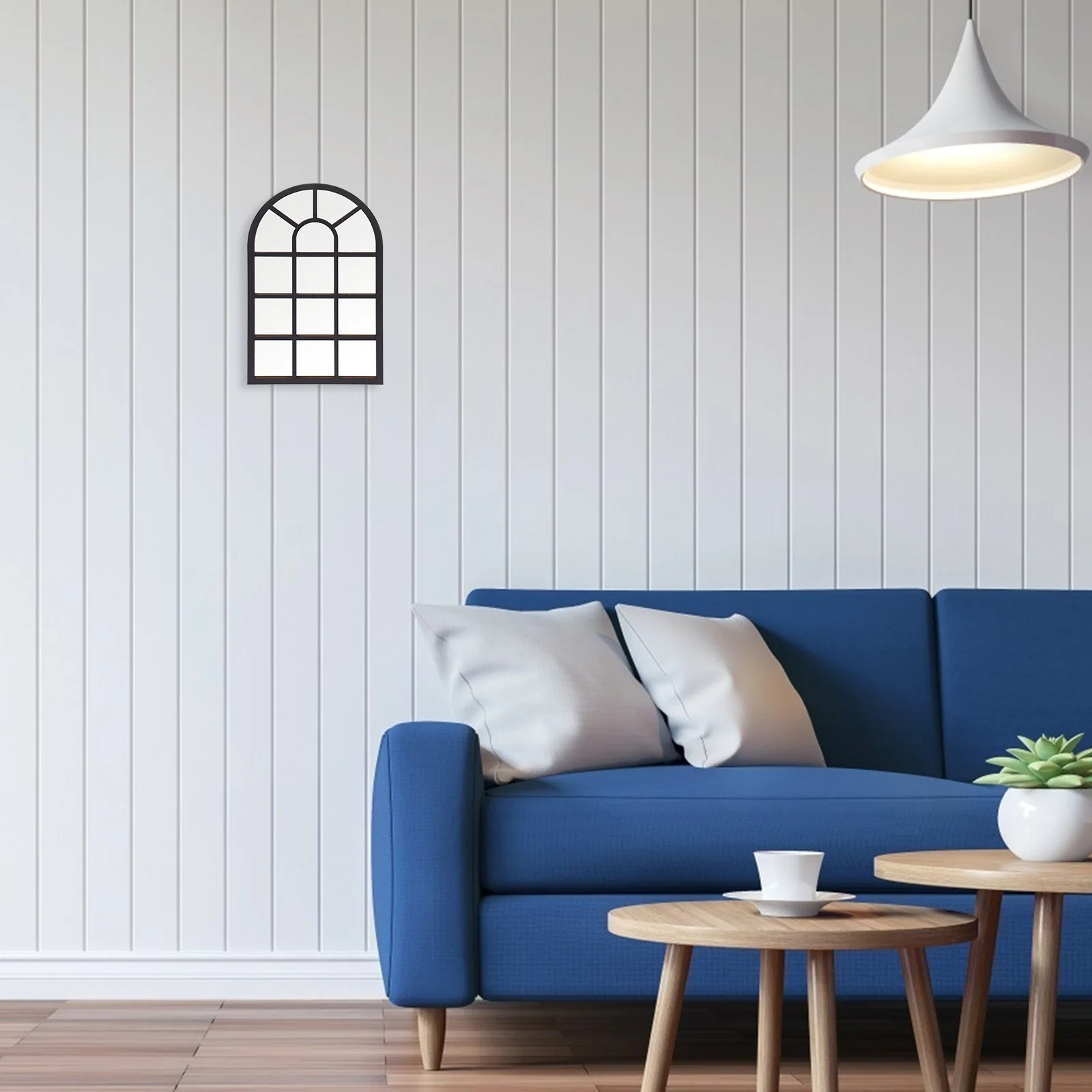 

Creative Arched Window Wall Decal Wooden Frame Design Removable Sticker for Living Room Bedroom Indoor Spaces Decorative Home