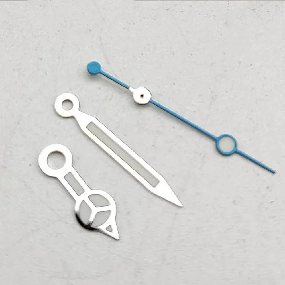Accessoires de montre aiguilles de montre avec lumineux bleu adapté au mouvement NH35/NH36 aiguilles de pièces de réparation de montre à 3 broches