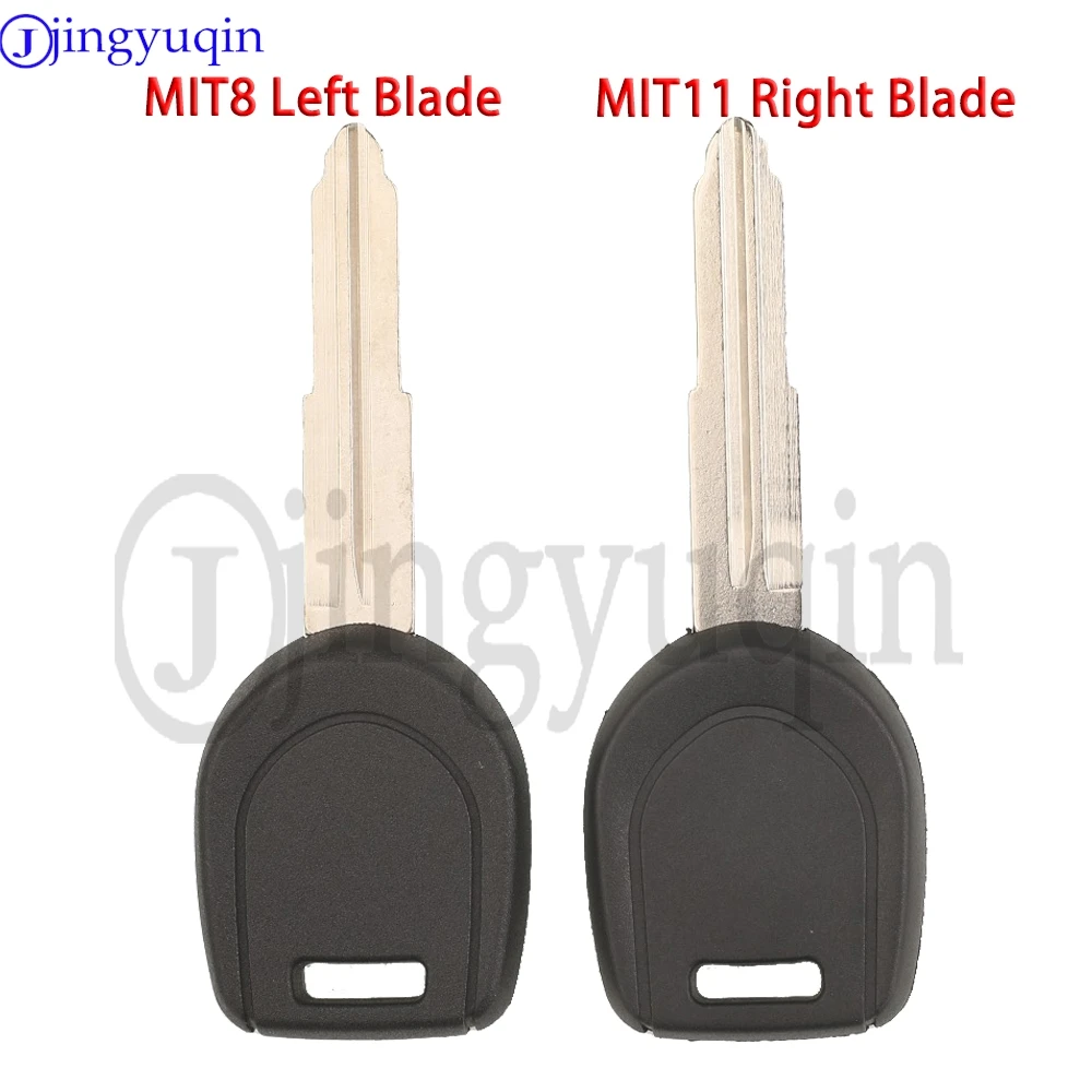 Jingyuqin Transponder Key Shell Case For Mitsubishi Colt Outlander Mirage Pajero Blank MIT11R MIT8 Right/Left Blade Fob