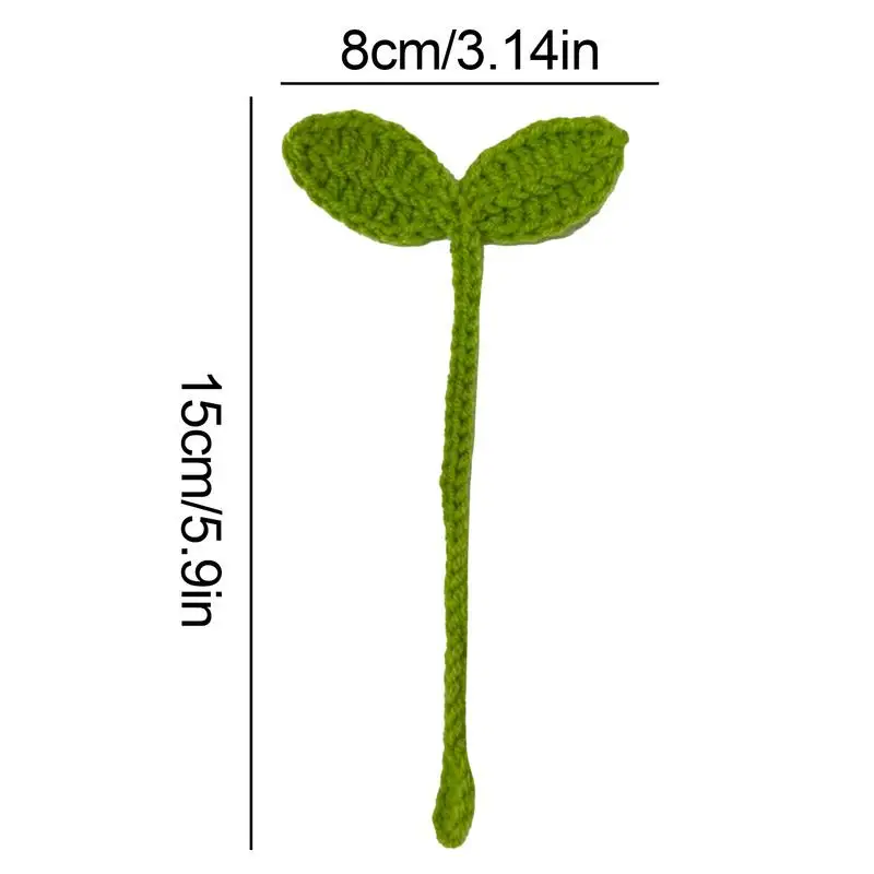 Крючком, зеленые листья, многофункциональная Закладка для книг, Декор, зеленые самодельные Украшения, милые аксессуары для вязания крючком, подарок на Новый год, день рождения