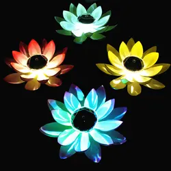 Floating Lotus Light Solar Powered Lotus Lamp with 7 Colors RGB LED Light Waterproof Lotus Light Water Floating Lotus Night Lamp