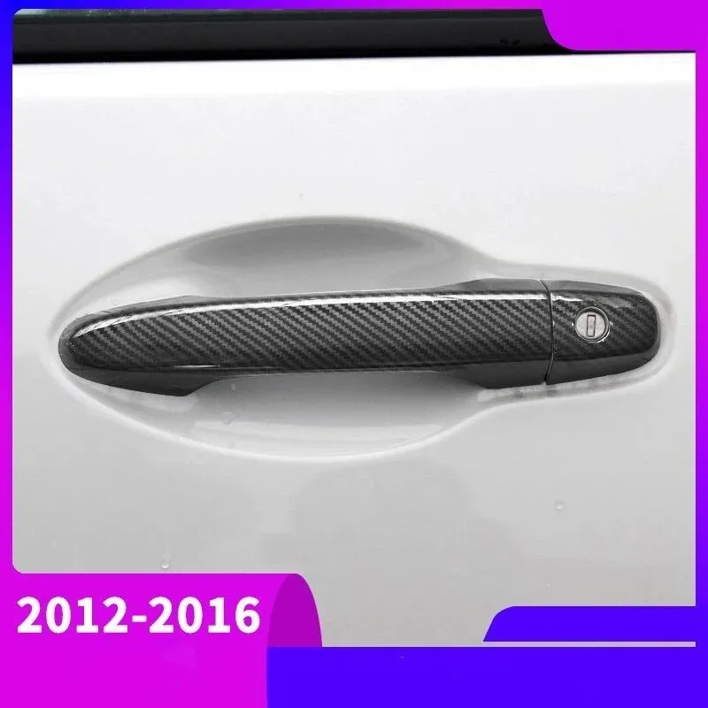 For Honda JADE 2014 2015 2016 2017 2018 2019 ABS Chrome Carbon Fiber Black Door Handle Cover Trim Sticker Car Styling Accessory