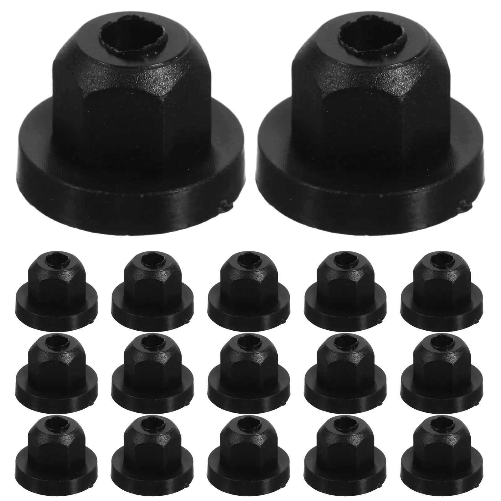 200Pcs Car Retainer Clips Plastic Flange Nut Fasteners Kit High Temp Resistant Quick Install Anti Loosening Secure Fit for Auto