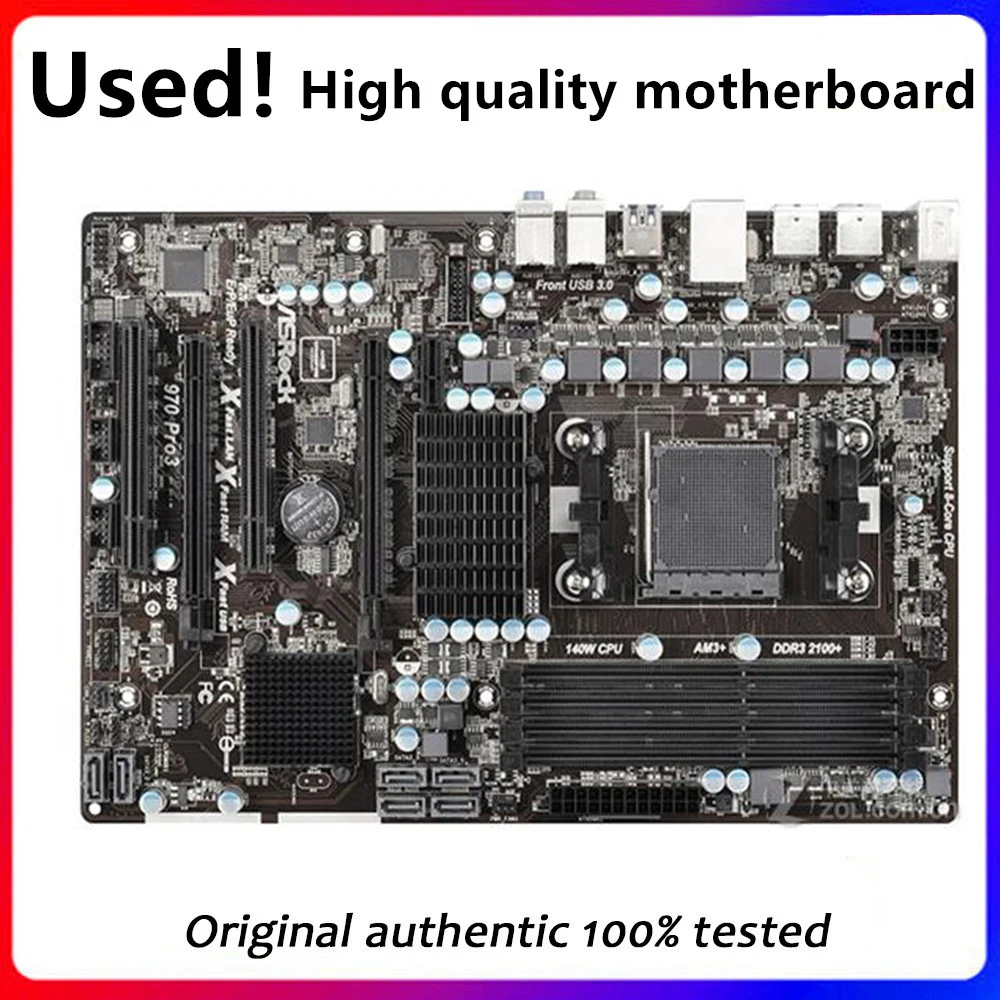 

AM3+ AM3b For ASRock 970 Pro3 Pro 3 Motherboard Socket AM3 DDR3 For AMD 970 Original Desktop Mainboard SATA II Used Mainboard