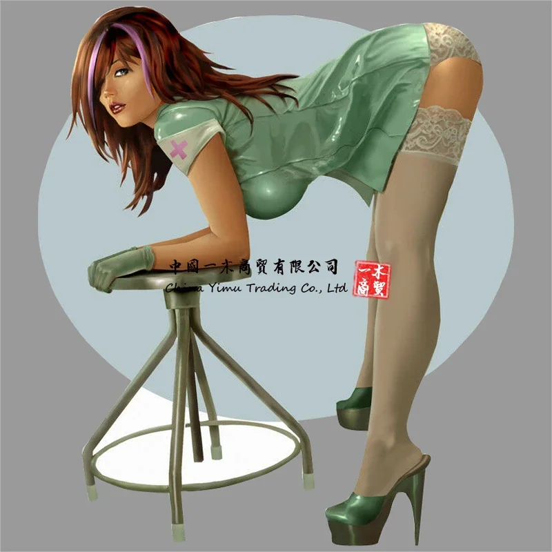 Naughty Nurse Pin Up Girl Version Decal Sexy Anime Girl Naked Woman Sticker Suitable For Suv Rv 4x4