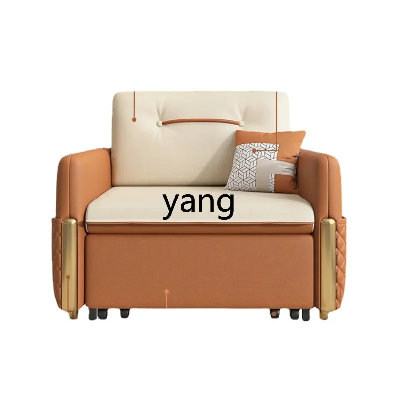 Yhl Sofa Bed Dual-Use Small Apartment Solid Wood Storage Modern Minimalist Study Balcony Multi-Functional Comb Bed