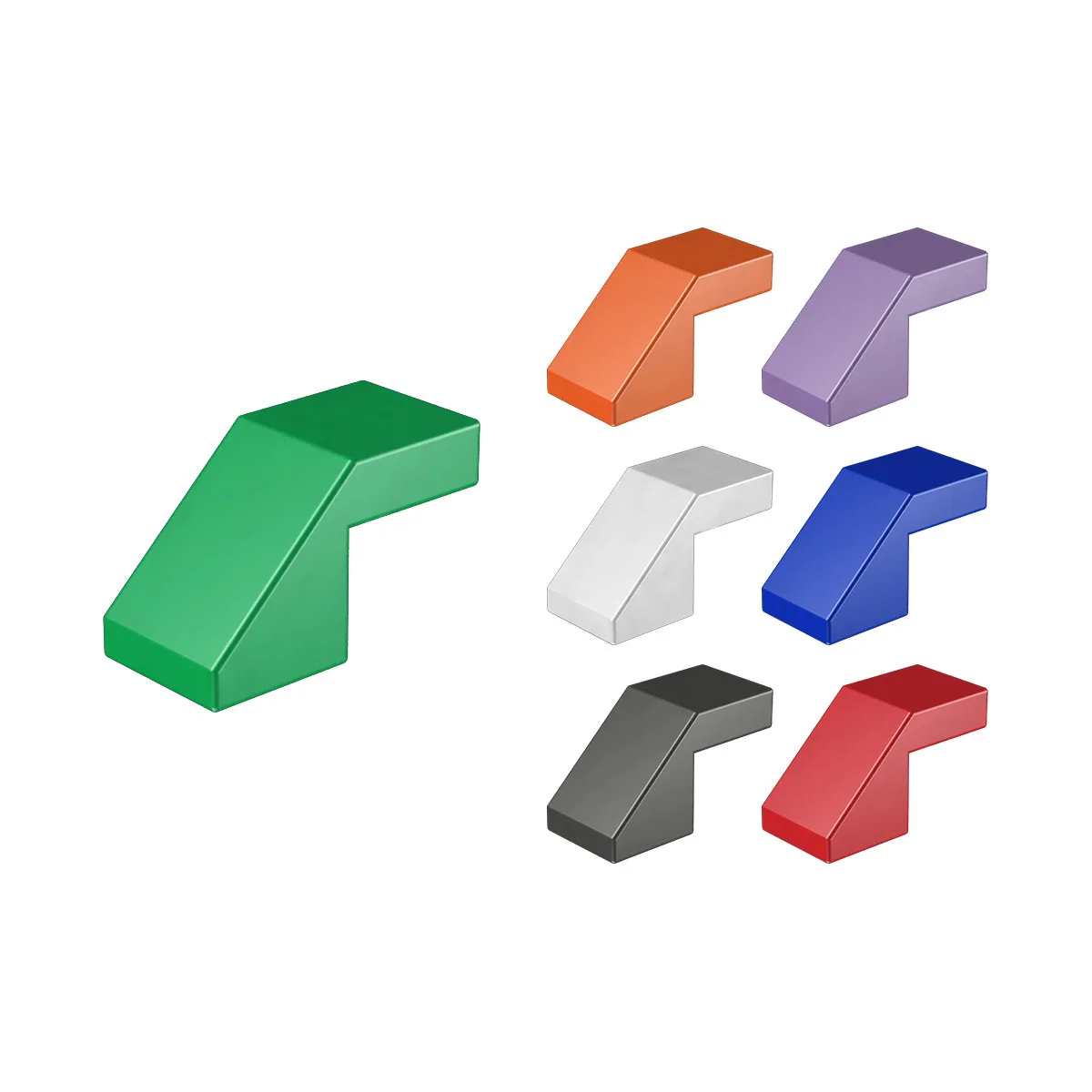 Ek 1484  Building Blocks Compatible with Lego 28192 Domestic Assembly 45 Degree 2 * 1 with Cut Inclined Plate Parts Wholesale