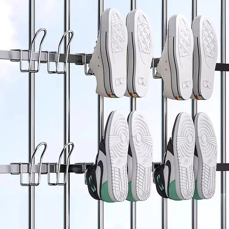 Stainless Steel Shoe Drying Rack Display Hook Closet Organization Shoe Hanger