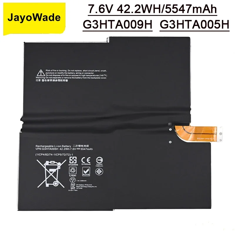 

Newest Smart G3HTA005H MS011301-PLP22T02 Laptop Battery For MICROSOFT SURFACE PRO 3 1631 G3HTA009H 1577-9700 Notebook Battery