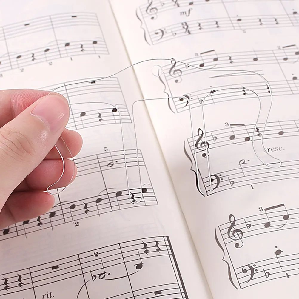 M-Shaped Sheet Music Clip, Heavy-Duty Plastic Music Book Holder for Studio, Stage, Concert – Portable & Lightweight