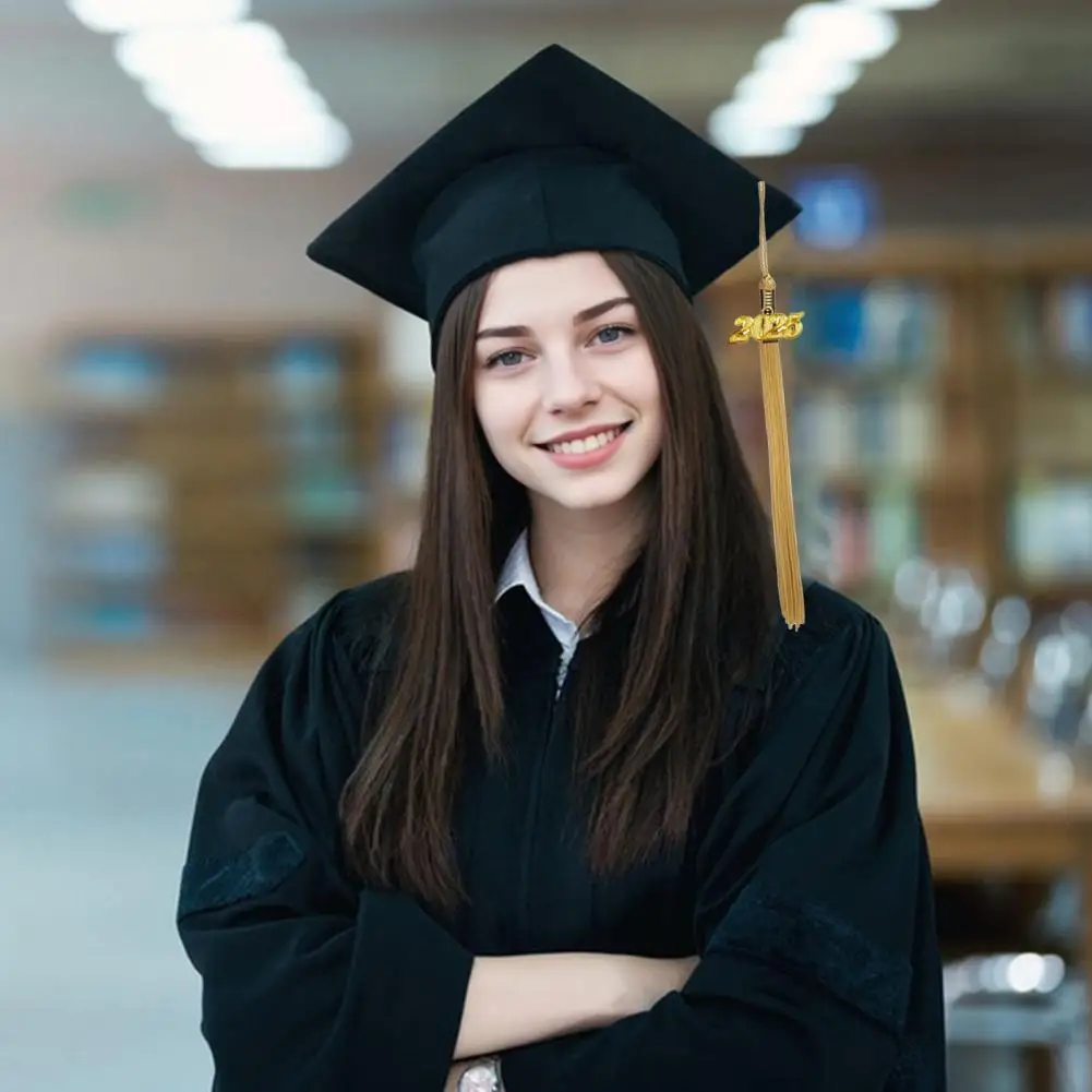 Graduation Cap for Adults 2025 Adult Graduation Cap with Adjustable Size Elastic Strap Tassels for Graduates for Ceremony
