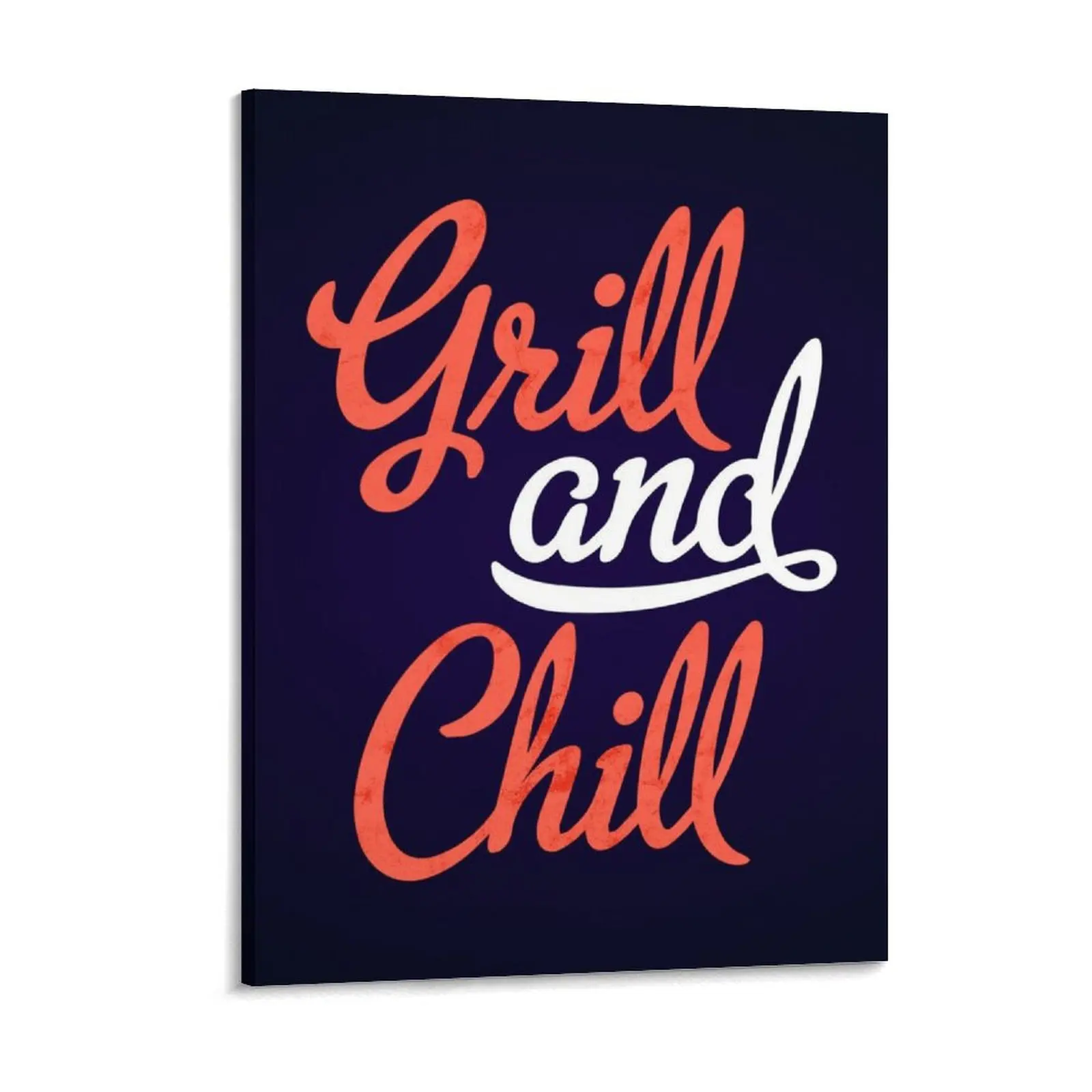 Grill And Chill Canvas Painting Wall Decor Club Pub Cinema Design Framed Wall Paintings