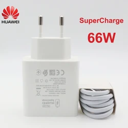 Original HUAWEI 66W Super Charge Quick USB Wall Charger Travel Charge 6A Type C Cable for Mate 50 40 30 P40 Pro Nova8 P 60 50 40