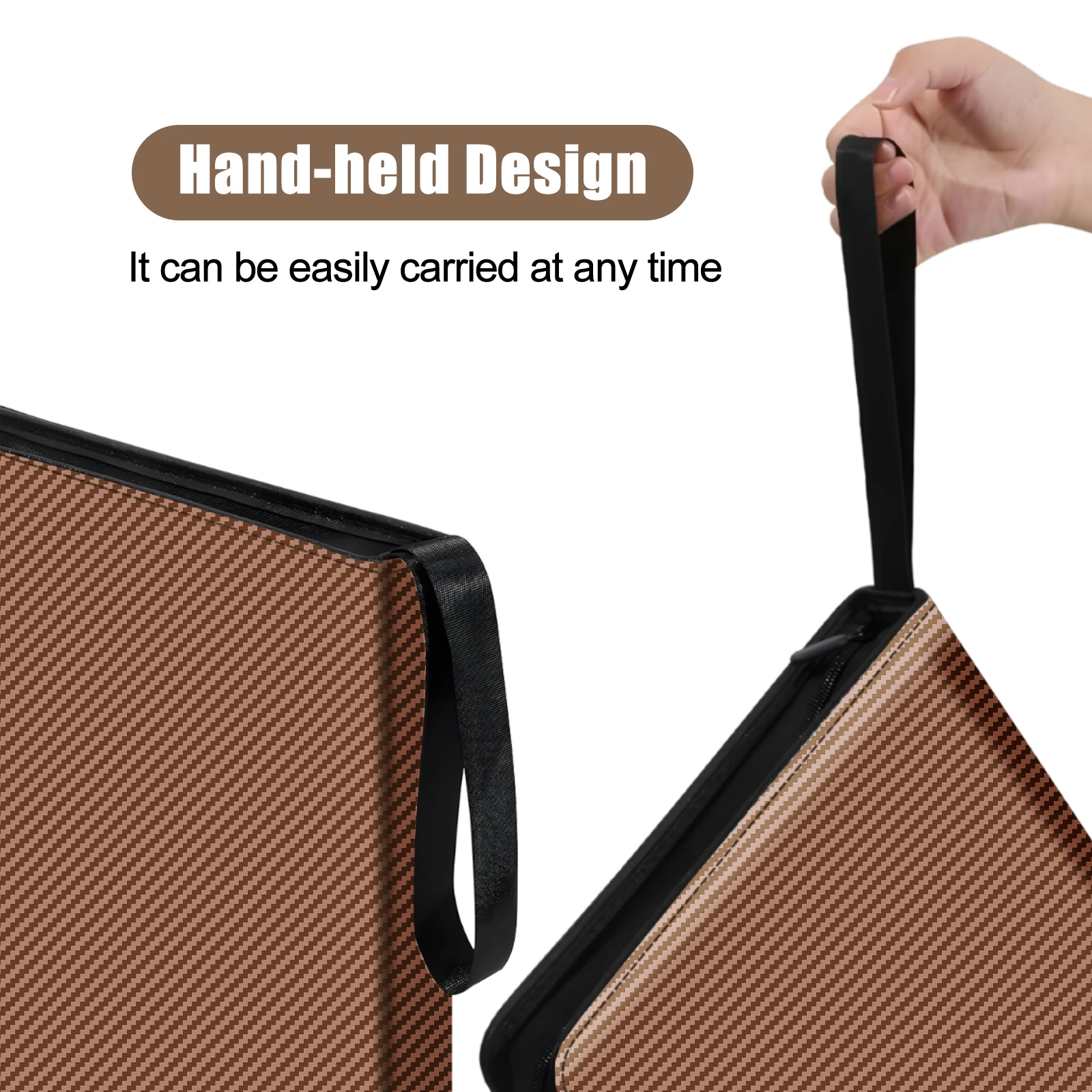 eTone Professional Portable Brown Film Negative Storage Sleeves Binder Zipper Album Preserver for 135 35mm 120 4x5 8x10 Film