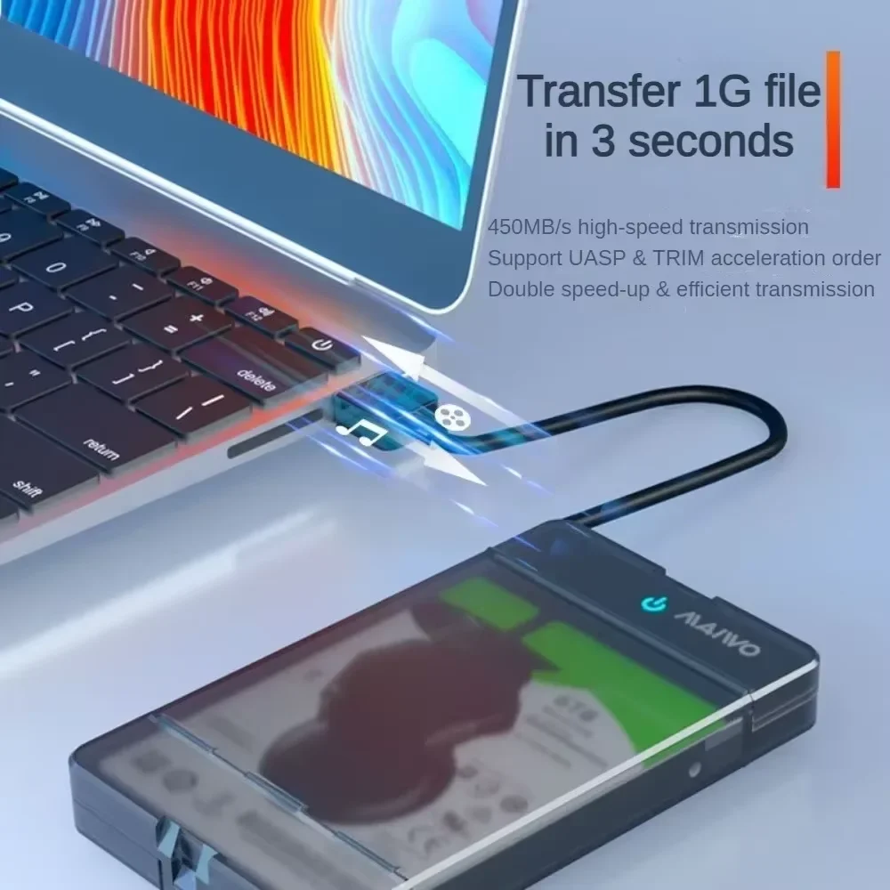 MAIWO Type C USB 3.0 External Hard Drive Enclosure for 2.5 Inch 5Gbps SATA HDD and SSD  Hard Disk Case Tool-Free Support UASP