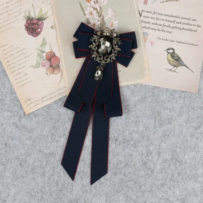 Hand Made Jungen Klassische Bowties Krawatte Band Strass Corsage Bowtie Krawatte Geschenke für Männer Hochzeit Formale Kleid Zubehör – Detail 15