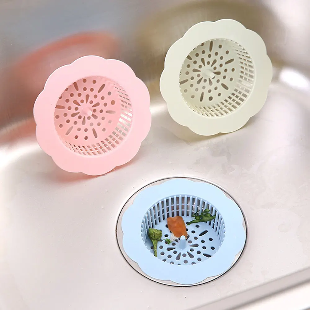 Shower Hair Filter Kitchen Floor Drain Sink Plug Dishwashing Basin Anti-clogging Net Sewer Outlet Cover For Bathroom Accessories