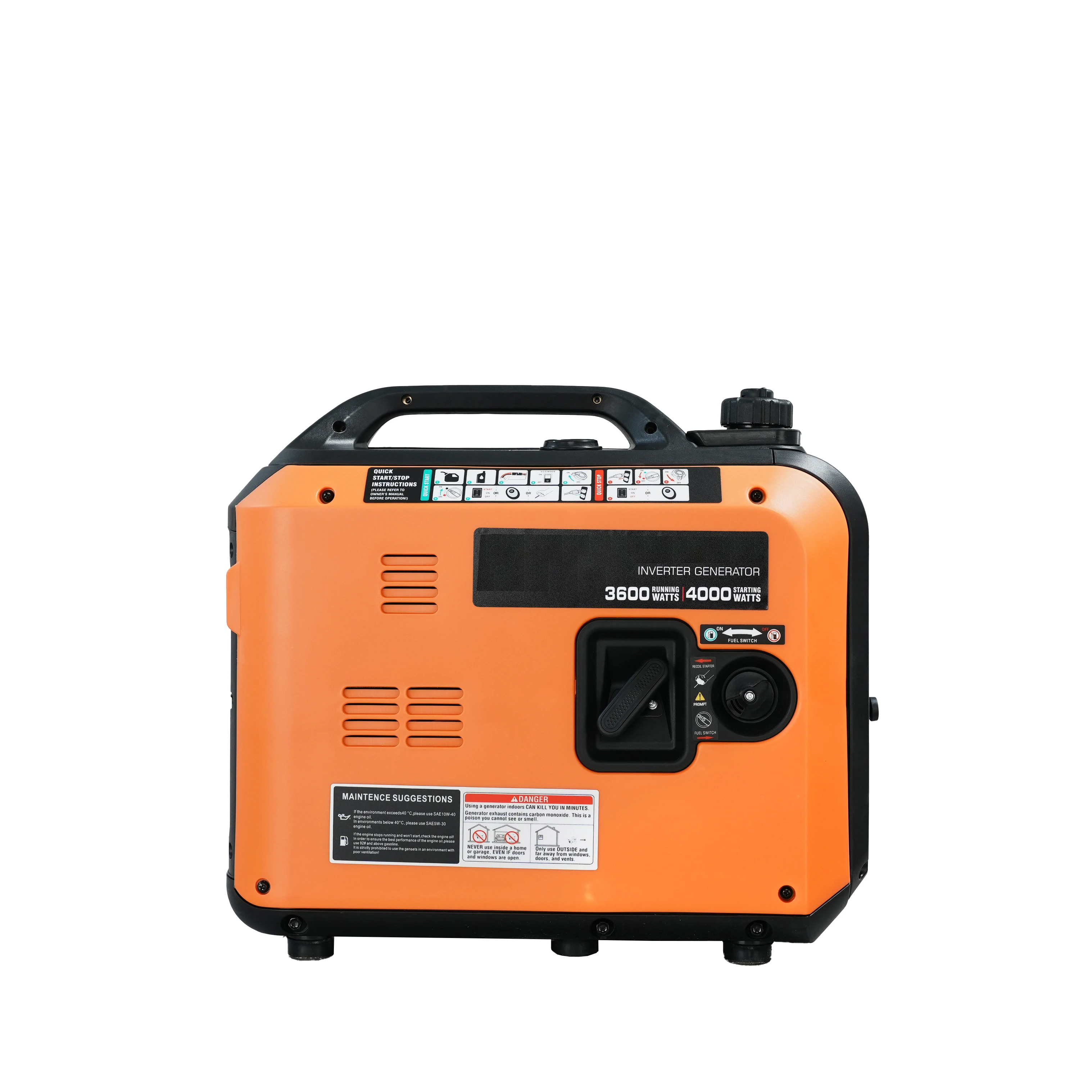 4000W Heavy Duty Petrol Inverter Generator Super Quiet Power Station for Construction Sites and Home High Efficiency Genset