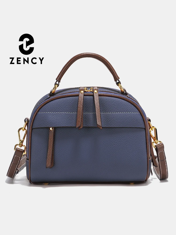 

Zency темно-синяя модная женская сумка с верхней ручкой, сумка из натуральной кожи, сумка с верхней ручкой, большая вместимость для повседневной работы, покупатели