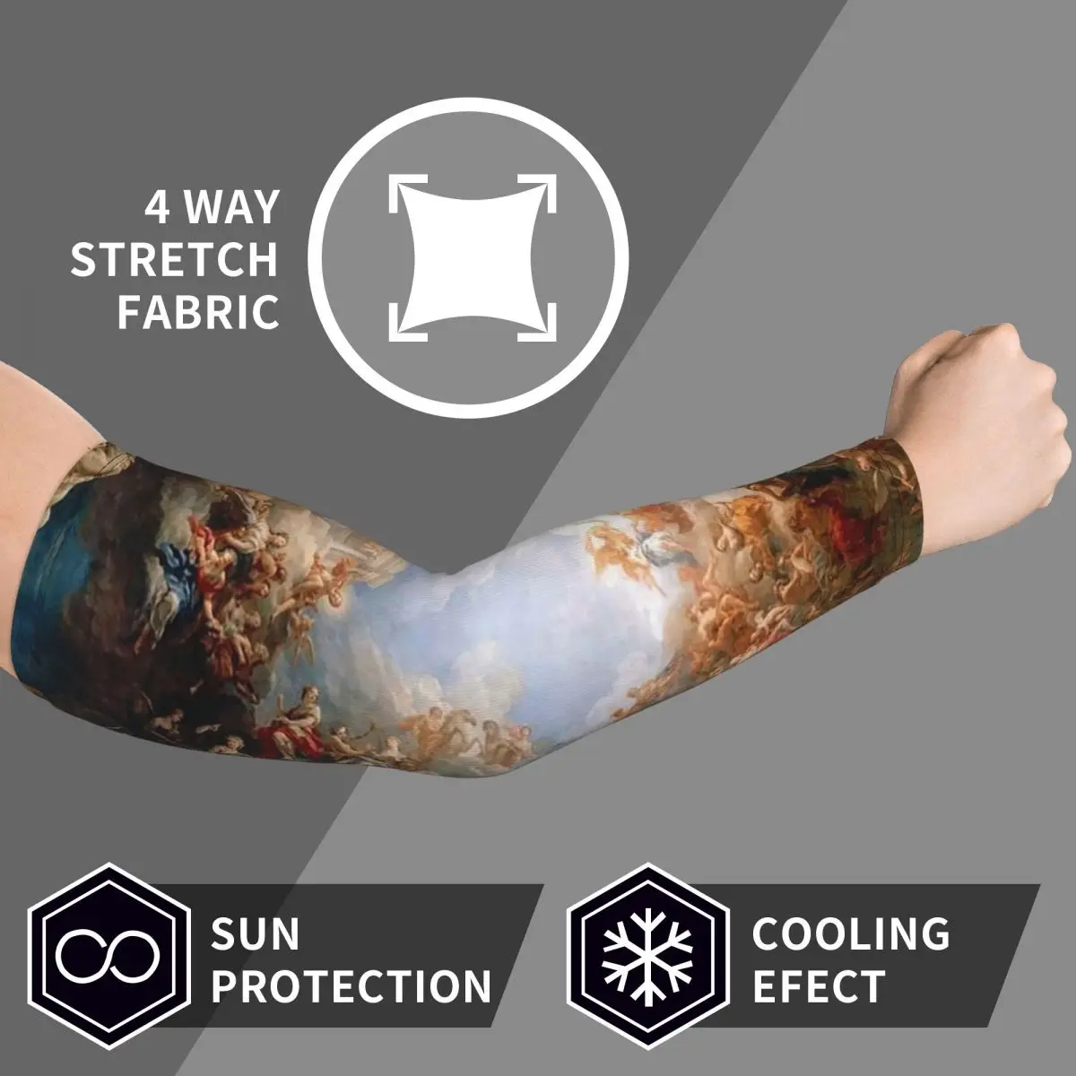 أكمام أذرع من عصر النهضة المبكر للرجال والنساء للحماية من أشعة الشمس فوق البنفسجية وتغطية الوشم الرياضية والتبريد وركوب الدراجات #4