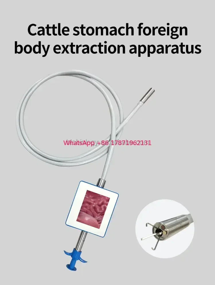 วัว Gastroscope ต่างประเทศ Extractor พร้อมหน้าจอสําหรับวัวในฟาร์มสัตวแพทย์ใช้ Veterinary Instrument ทางการแพทย์