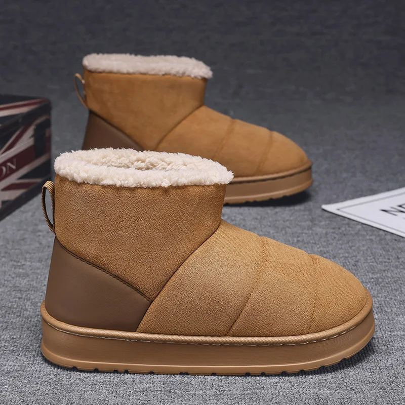 

Winter Waterproof Snow Boots High-top Men's Shoes Slip-On Cotton-Lined Boots Outdoor Non-slip Warm Boots Snowland Casual Shoes