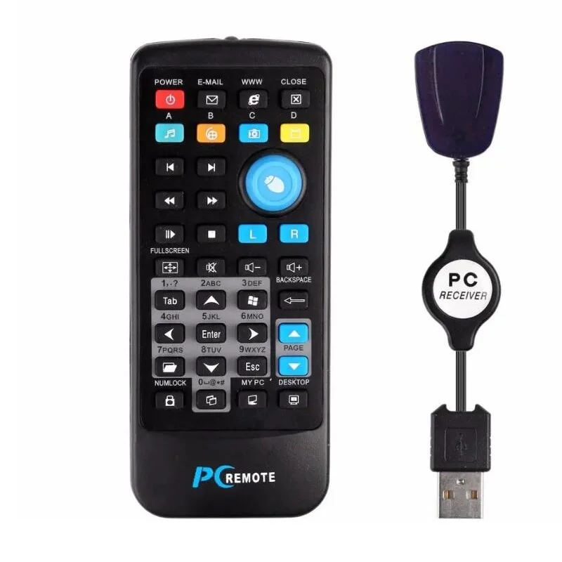 New Wireless PC Mouse Remote Control Controller USB Receiver IR Remote Control for Laptop PC Computer Center Windows 7 8 10 Xp