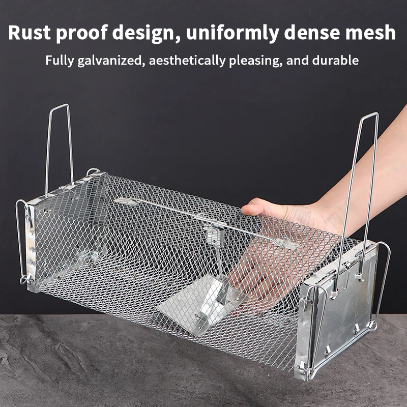 Metal Iron Cage Household Indoor Automatic Rodent Traps To Drive To Catch Large Rats Rat Cage Live Humane Cage Trap