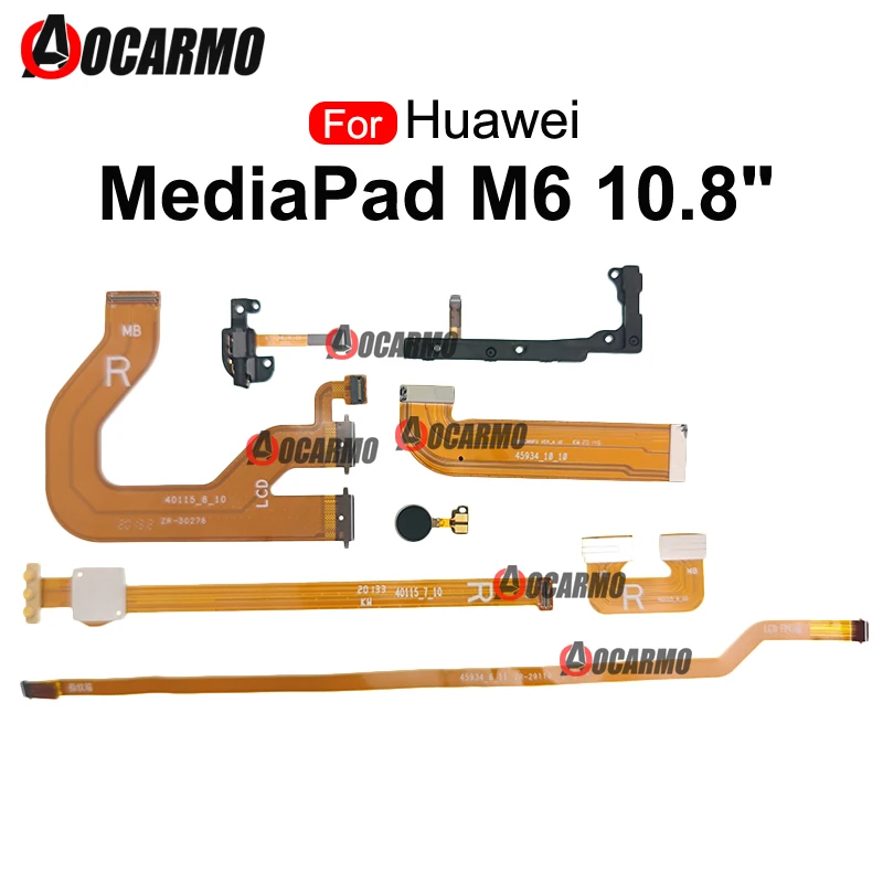 Earphone Jack Vibrator Flex LCD Screen Connection Flex Cable Main Board Connector Small Board Flex For Huawei MediaPad M6 10.8