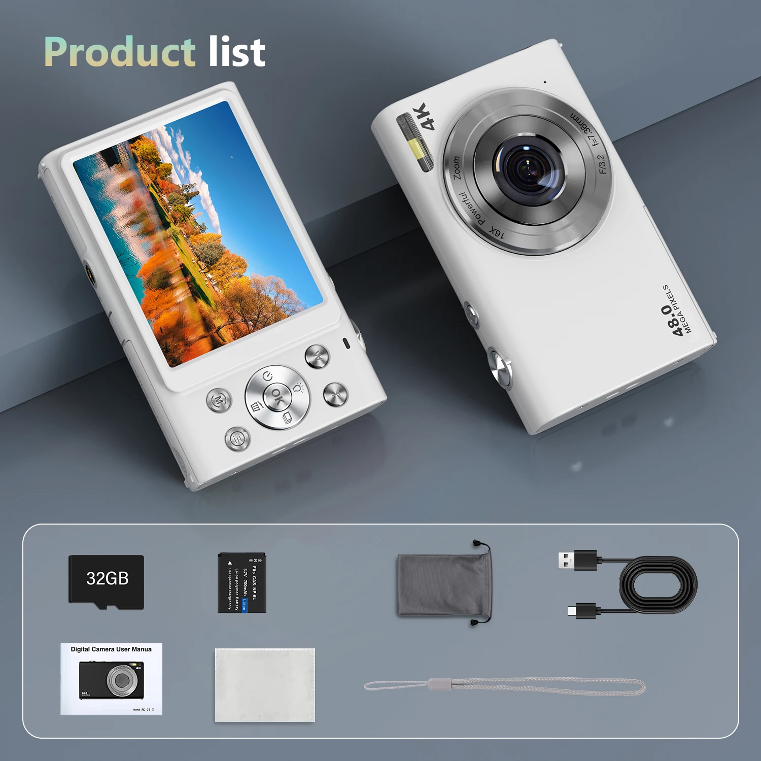 STUOGYUM 4K Digital Camera Autofocus Vlogging Camera HD 48MP with 2.8" Large Screen Entry-Level Kids Campus Mini Retro Cam #6